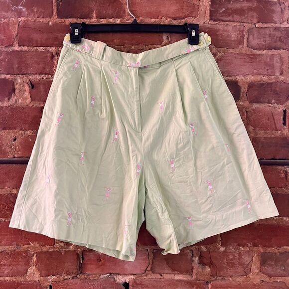 Lilly Pulitzer Golf Ladies embroidered green shorts - Size 14 - Picture 1 of 6